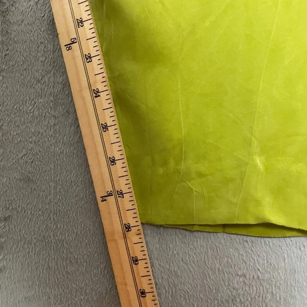 Vintage Y2K Lime Green Wide Leg Pull On Pants Lagenlook Large Loungewear Resort - Picture 7 of 9